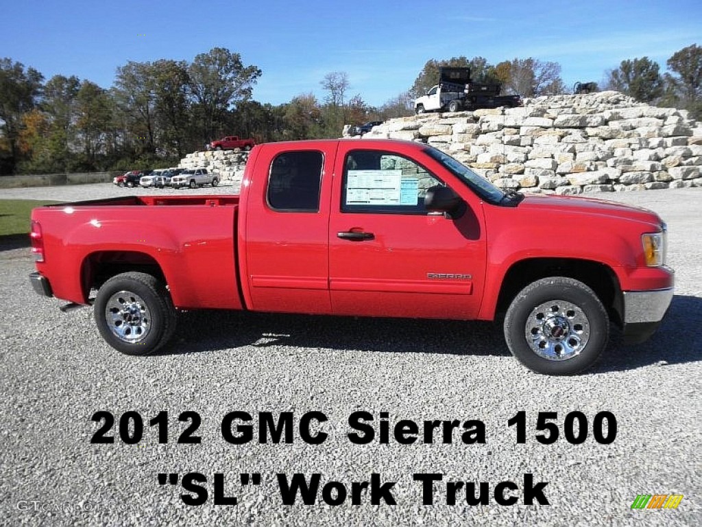 2012 Sierra 1500 SL Extended Cab - Fire Red / Dark Titanium photo #1