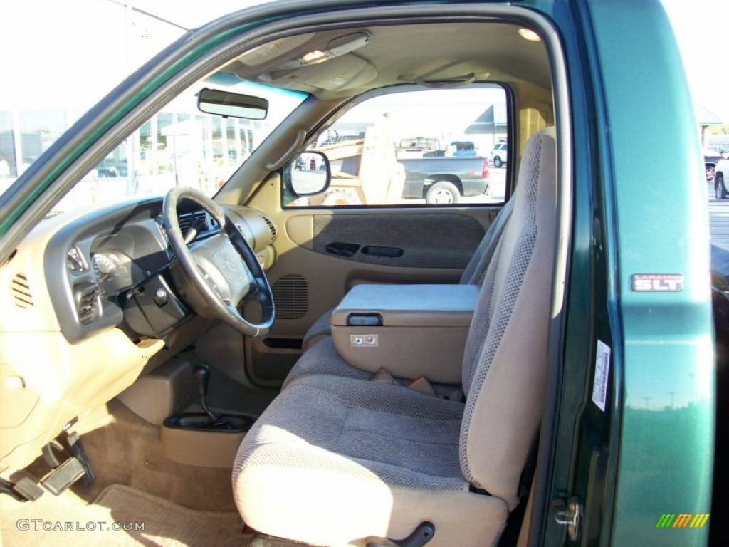 2000 Ram 1500 SLT Regular Cab 4x4 - Forest Green Pearlcoat / Camel/Tan photo #3