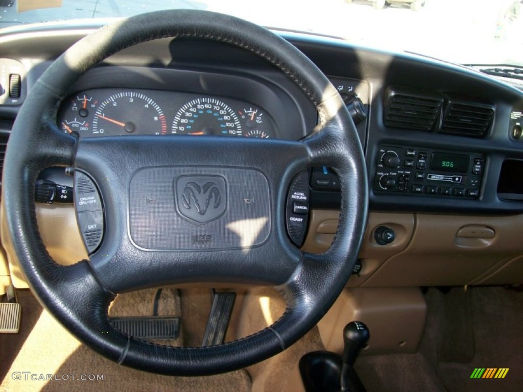 2000 Dodge Ram 1500 SLT Regular Cab 4x4 Camel/Tan Steering Wheel Photo #55663684