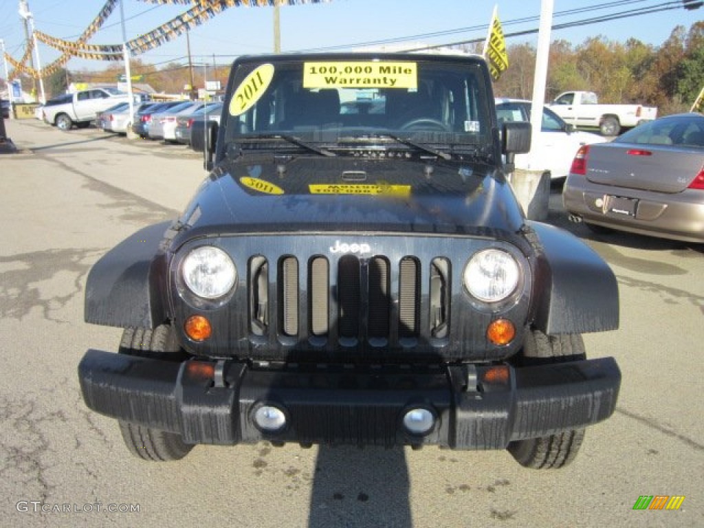 2011 Wrangler Sport 4x4 - Black / Black photo #8