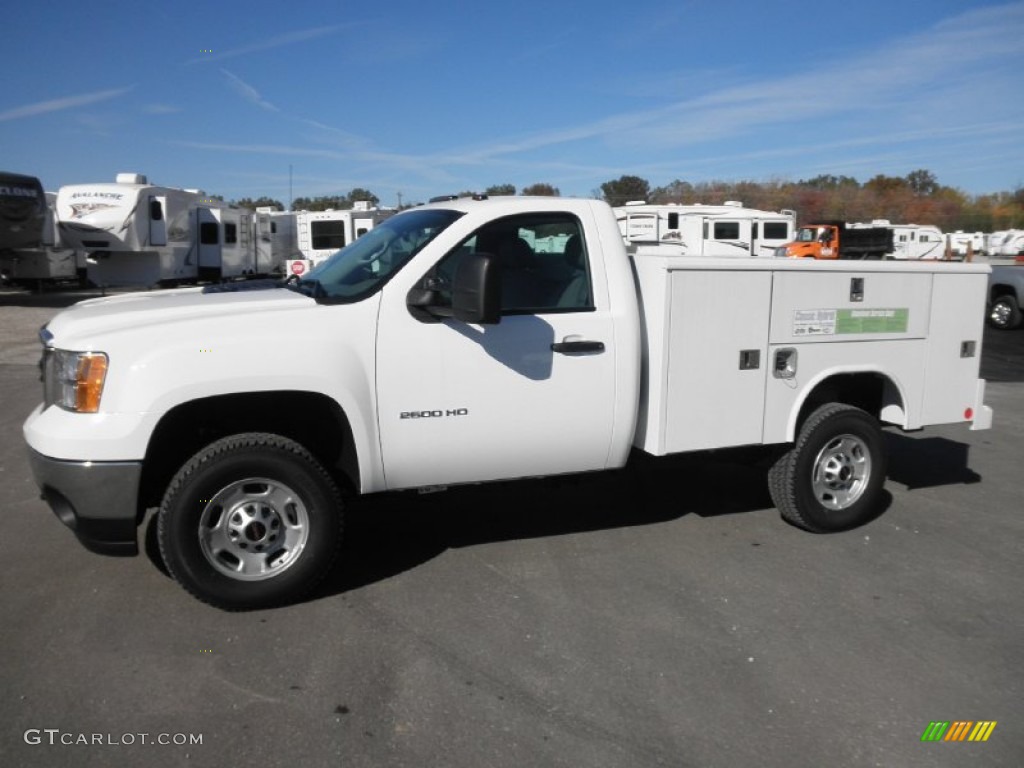 Summit White 2012 GMC Sierra 2500HD Regular Cab Utility Truck Exterior Photo #55664896