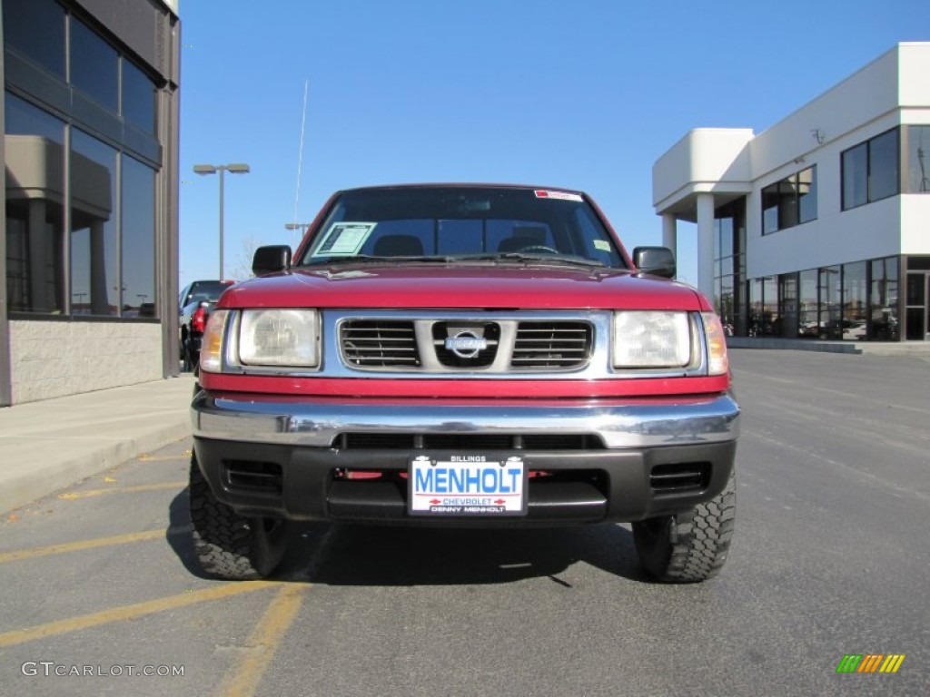 1998 Frontier XE Extended Cab 4x4 - Strawberry Red Pearl / Gray photo #24