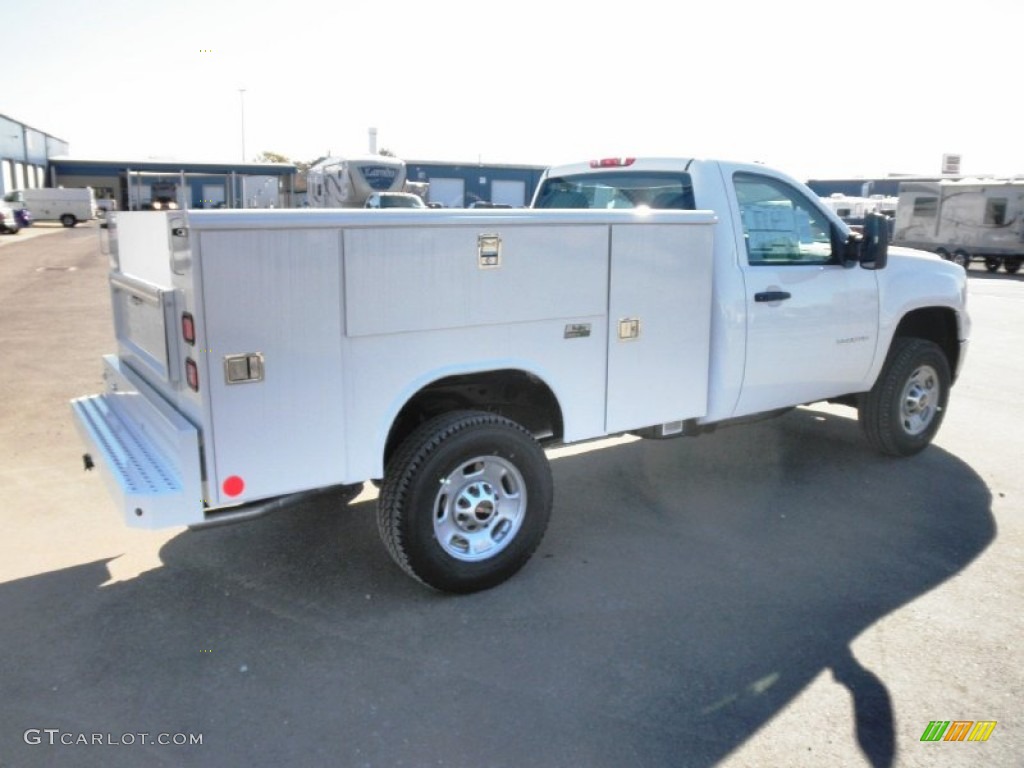 Summit White 2012 GMC Sierra 2500HD Regular Cab Utility Truck Exterior Photo #55665013