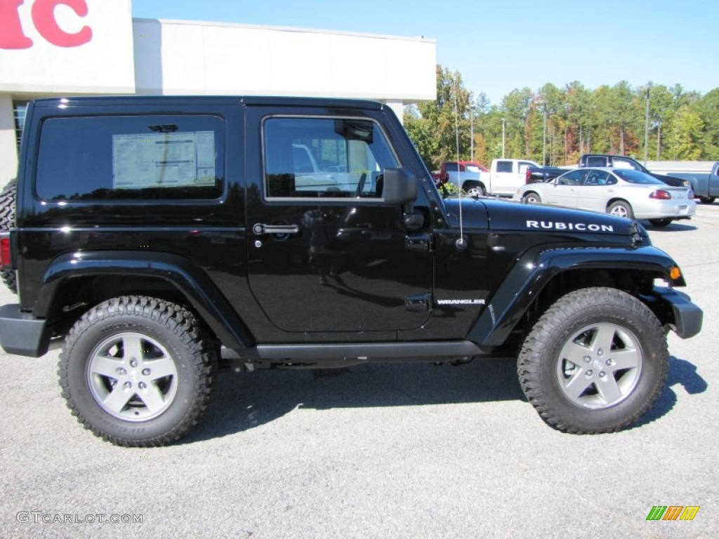 2012 Wrangler Rubicon 4X4 - Black / Black photo #8