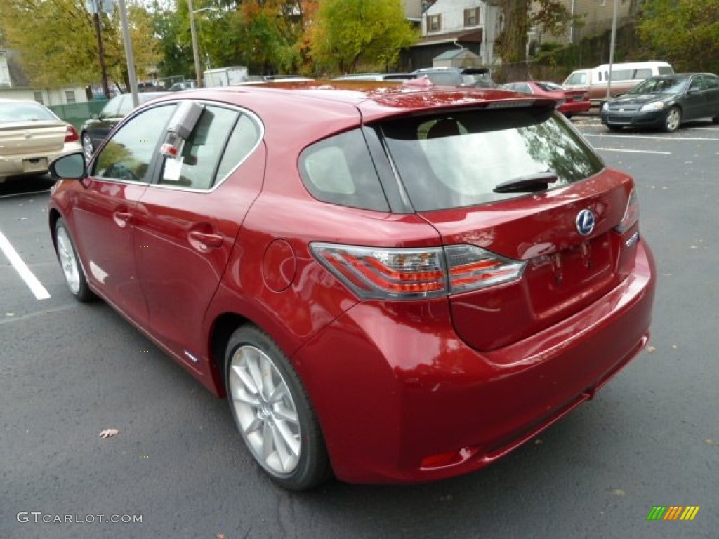 2012 CT 200h Hybrid Premium - Matador Red Mica / Caramel Nuluxe photo #2