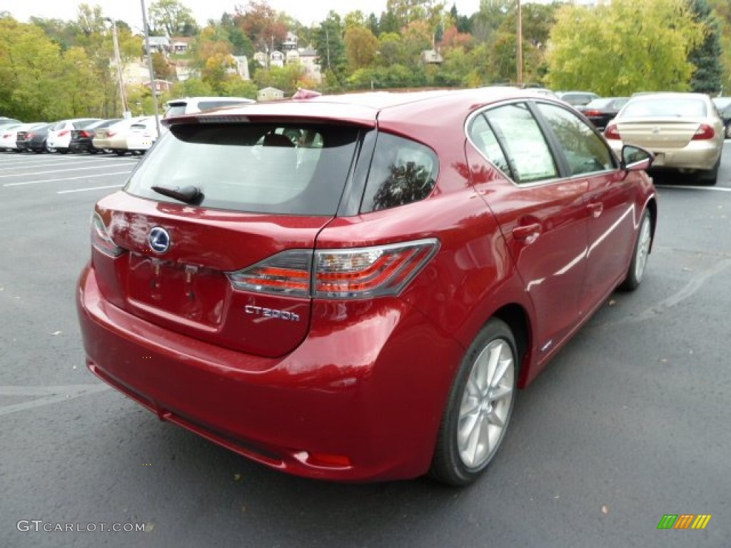 2012 CT 200h Hybrid Premium - Matador Red Mica / Caramel Nuluxe photo #4