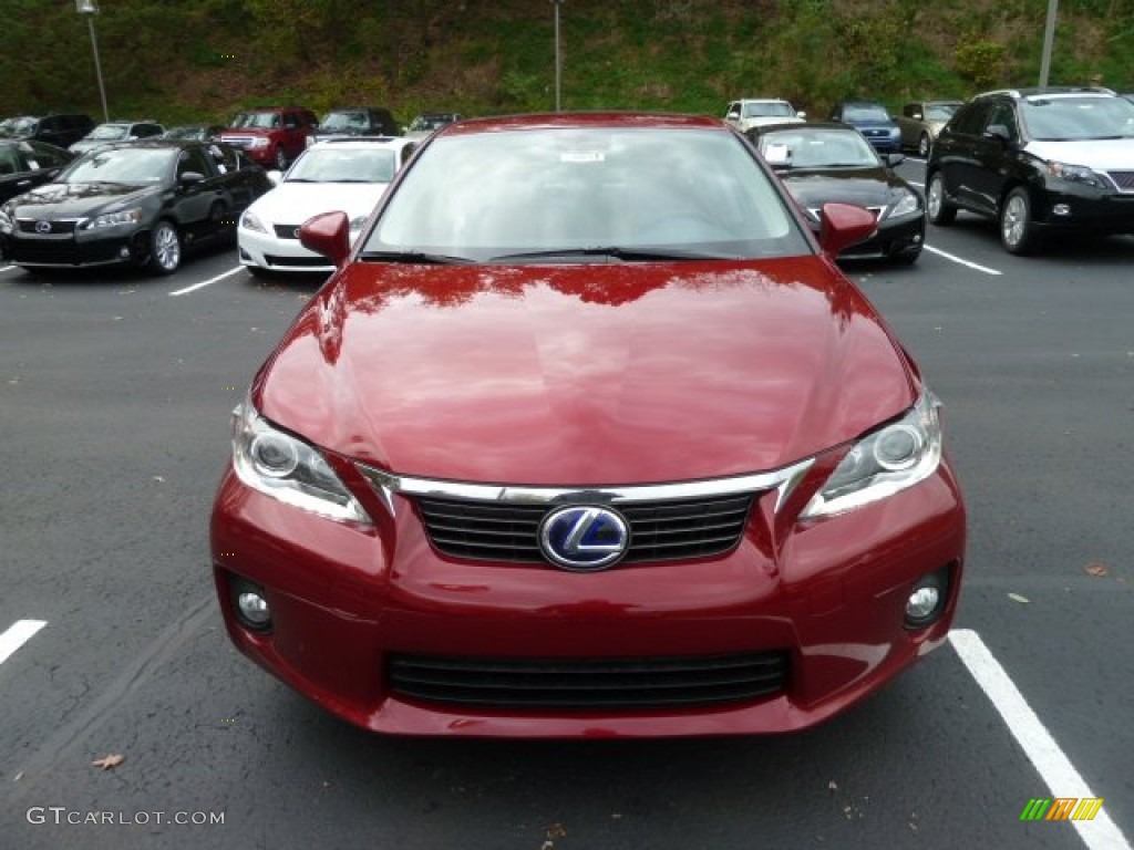 2012 CT 200h Hybrid Premium - Matador Red Mica / Caramel Nuluxe photo #7