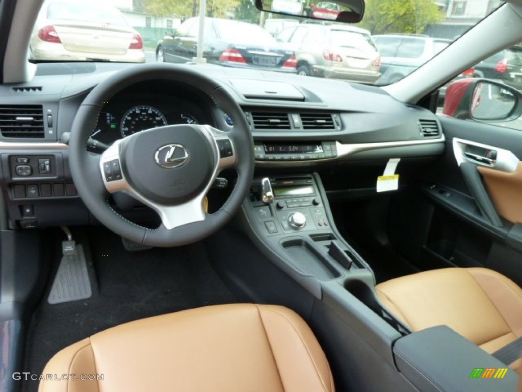 2012 Lexus CT 200h Hybrid Premium Caramel Nuluxe Dashboard Photo #55667068