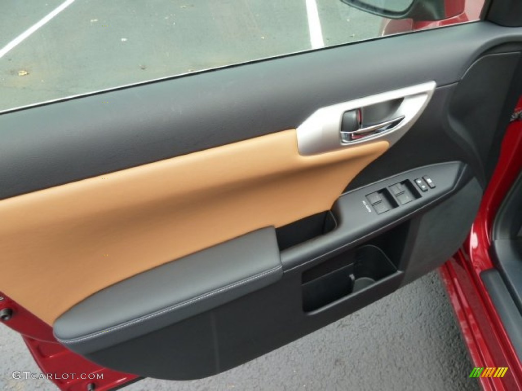 2012 CT 200h Hybrid Premium - Matador Red Mica / Caramel Nuluxe photo #14