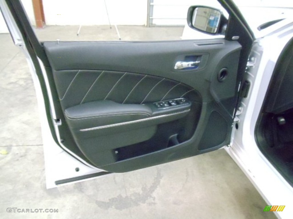2012 Dodge Charger R/T Plus Black Door Panel Photo #55667450