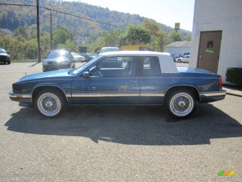 1990 Eldorado Biarritz Coupe - Sapphire Blue Metallic / Dark Blue photo #15