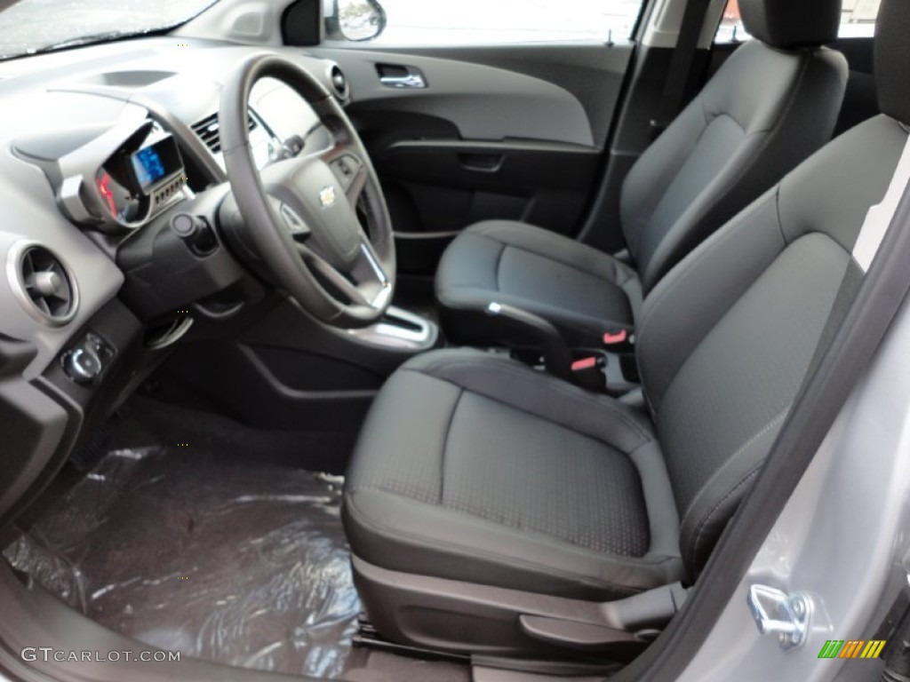 Jet Black/Dark Titanium Interior 2012 Chevrolet Sonic LTZ Sedan Photo #55670254