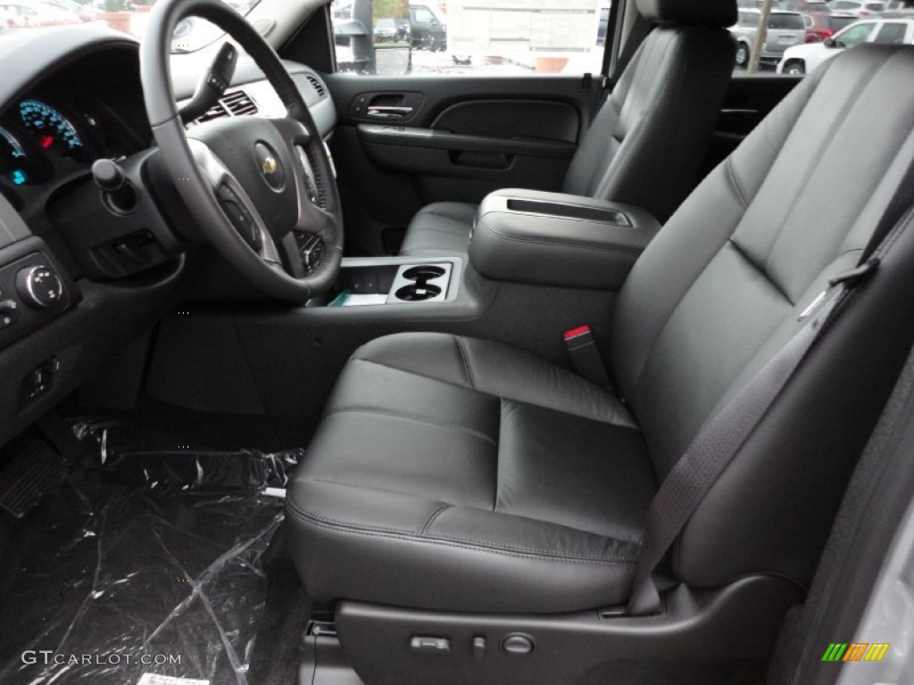 Ebony Interior 2012 Chevrolet Silverado 3500HD LTZ Crew Cab 4x4 Dually Photo #55670566