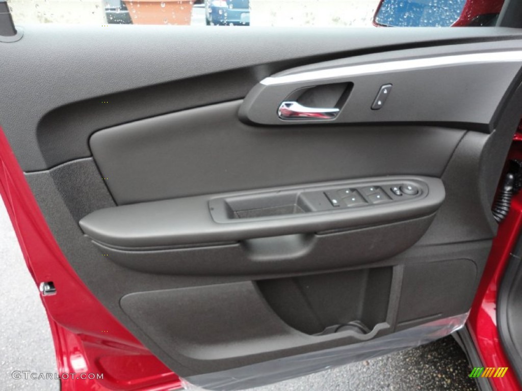 2012 Chevrolet Traverse LT AWD Ebony Door Panel Photo #55670947