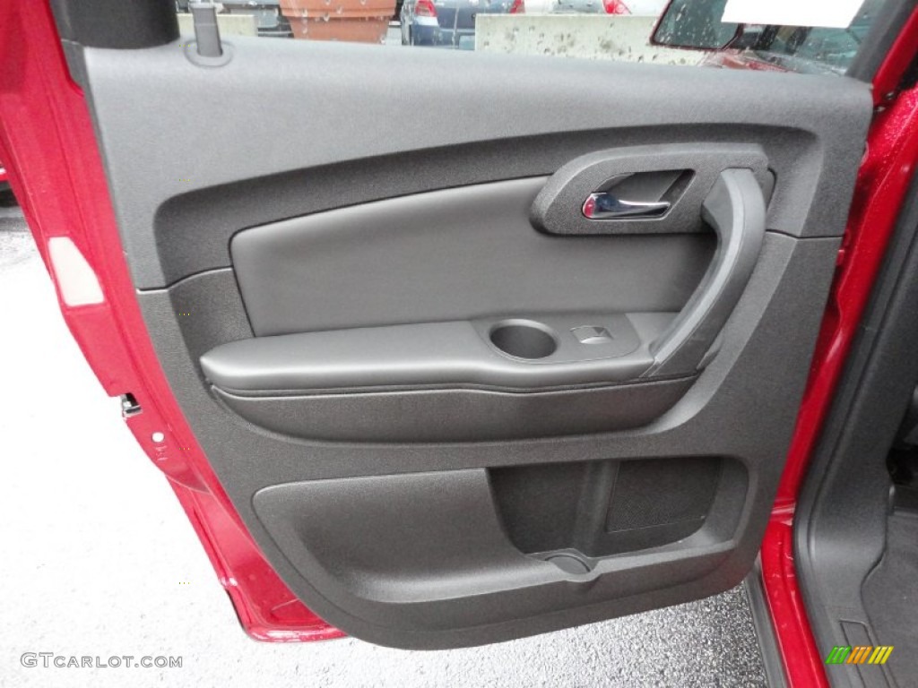 2012 Chevrolet Traverse LT AWD Ebony Door Panel Photo #55670965