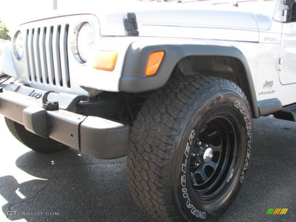 2004 Wrangler Sport 4x4 - Bright Silver Metallic / Dark Slate Gray photo #4