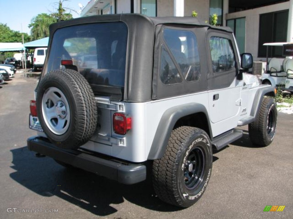 2004 Wrangler Sport 4x4 - Bright Silver Metallic / Dark Slate Gray photo #9