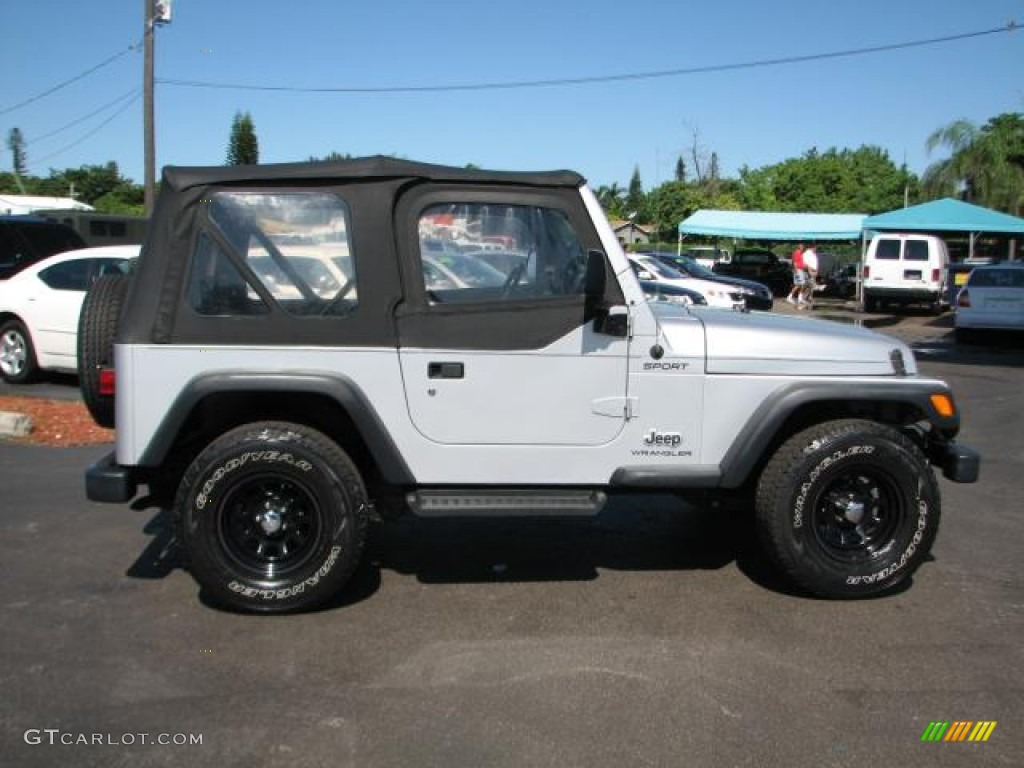 2004 Wrangler Sport 4x4 - Bright Silver Metallic / Dark Slate Gray photo #10