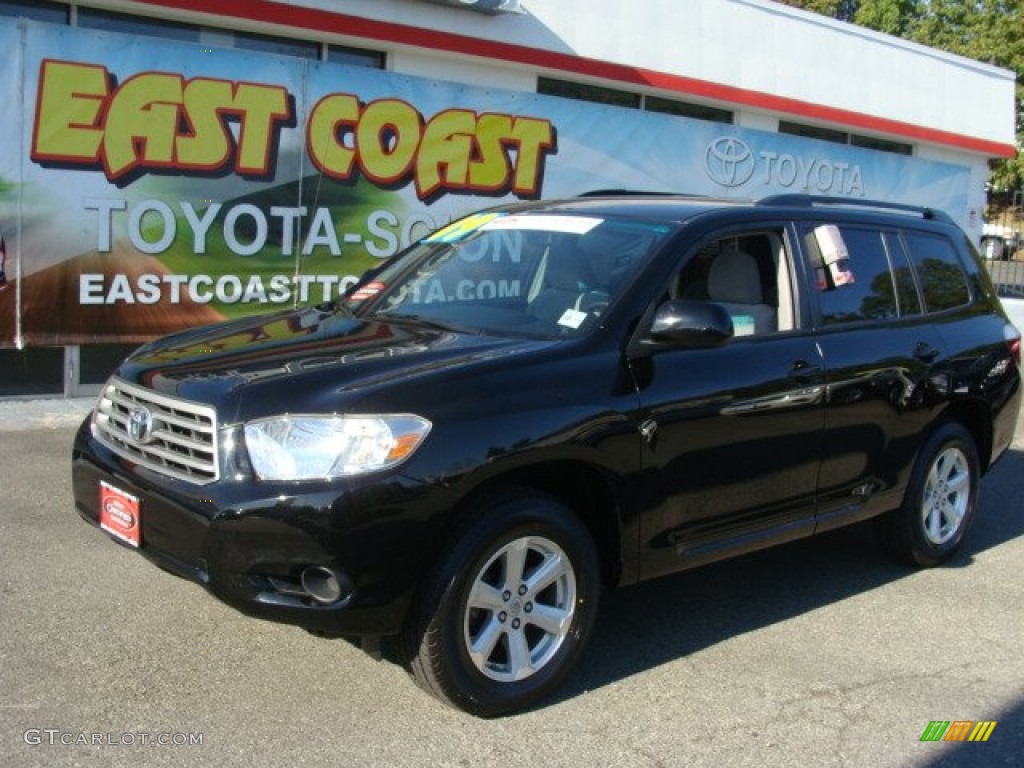 2009 Highlander V6 4WD - Black / Ash photo #3