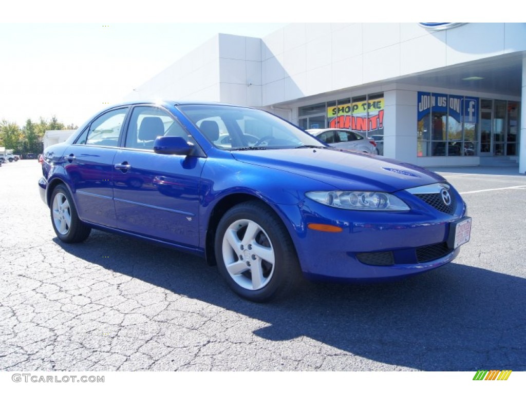 2003 MAZDA6 s Sedan - Sonic Blue Pearl / Black photo #1