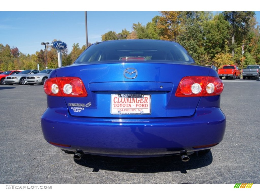 2003 MAZDA6 s Sedan - Sonic Blue Pearl / Black photo #4