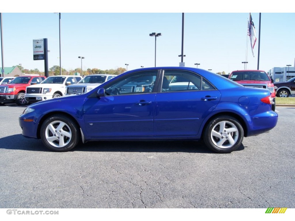 2003 MAZDA6 s Sedan - Sonic Blue Pearl / Black photo #5