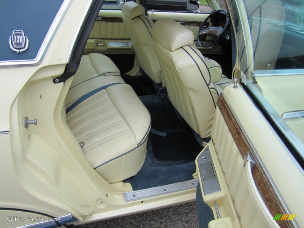 Cream/Blue Piping Interior 1977 Ford LTD Landau 4 Door Pillared Hardtop Photo #55672883