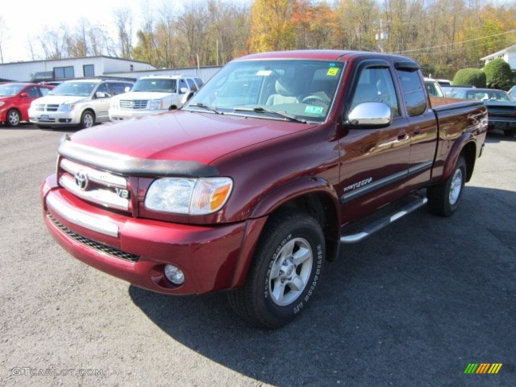 2005 Tundra SR5 TRD Access Cab 4x4 - Salsa Red Pearl / Light Charcoal photo #3