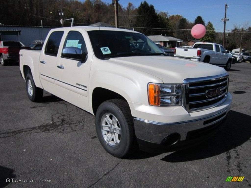 2012 Sierra 1500 SLE Crew Cab 4x4 - White Diamond Tricoat / Ebony photo #1