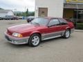 1992 Wild Strawberry Metallic Ford Mustang GT Hatchback  photo #4