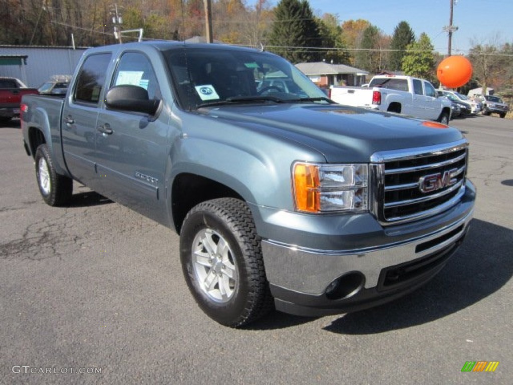 2012 Sierra 1500 SLE Crew Cab 4x4 - Stealth Gray Metallic / Ebony photo #1