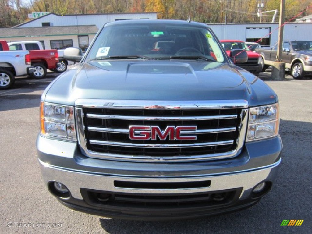 2012 Sierra 1500 SLE Crew Cab 4x4 - Stealth Gray Metallic / Ebony photo #2