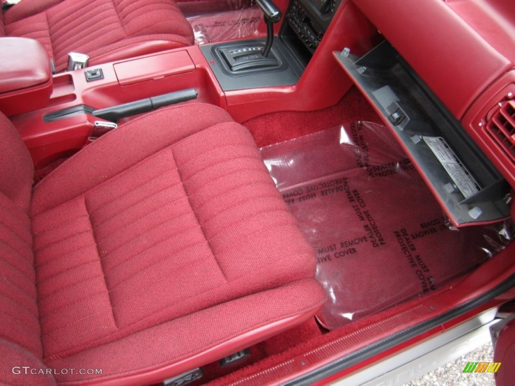 Scarlet Red Interior 1992 Ford Mustang GT Hatchback Photo #55673998