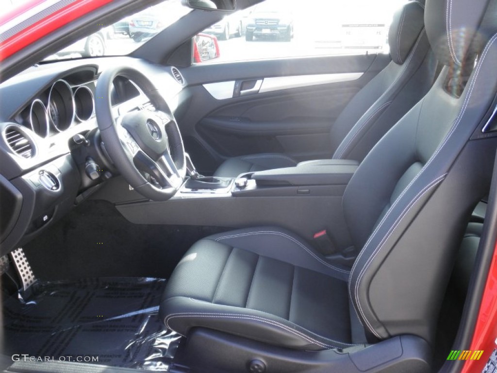 Black Interior 2012 Mercedes-Benz C 250 Coupe Photo #55675150
