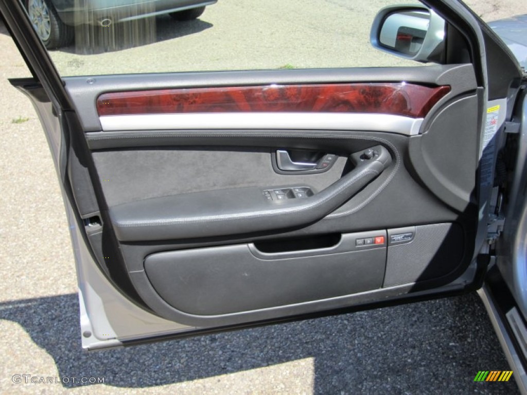 2006 Audi A8 L W12 quattro Black Door Panel Photo #55675816