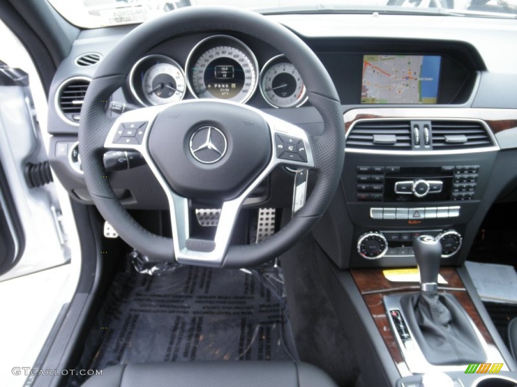 2012 Mercedes-Benz C 250 Sport Black Dashboard Photo #55675882