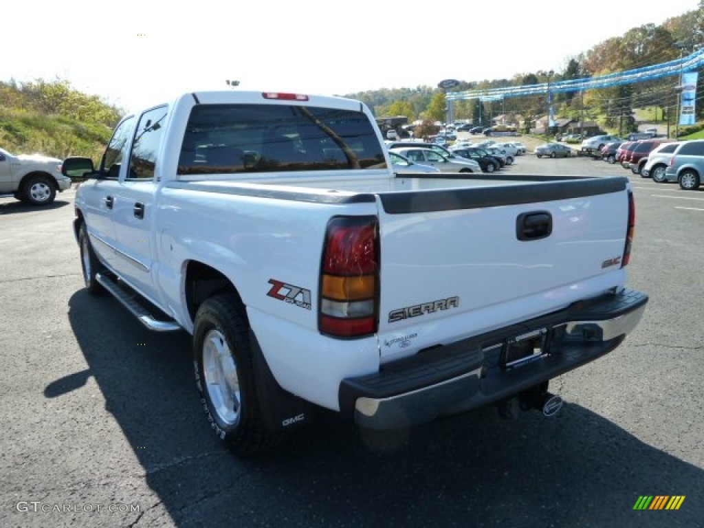 2005 Sierra 1500 Z71 Crew Cab 4x4 - Summit White / Dark Pewter photo #4