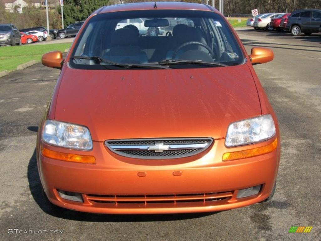 Spicy Orange Metallic 2005 Chevrolet Aveo LT Hatchback Exterior Photo #55678216