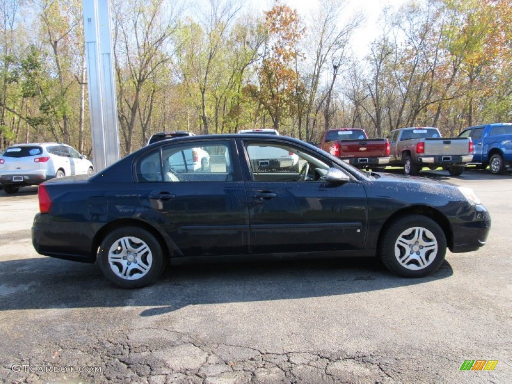 2007 Malibu LS Sedan - Dark Blue Metallic / Titanium Gray photo #4