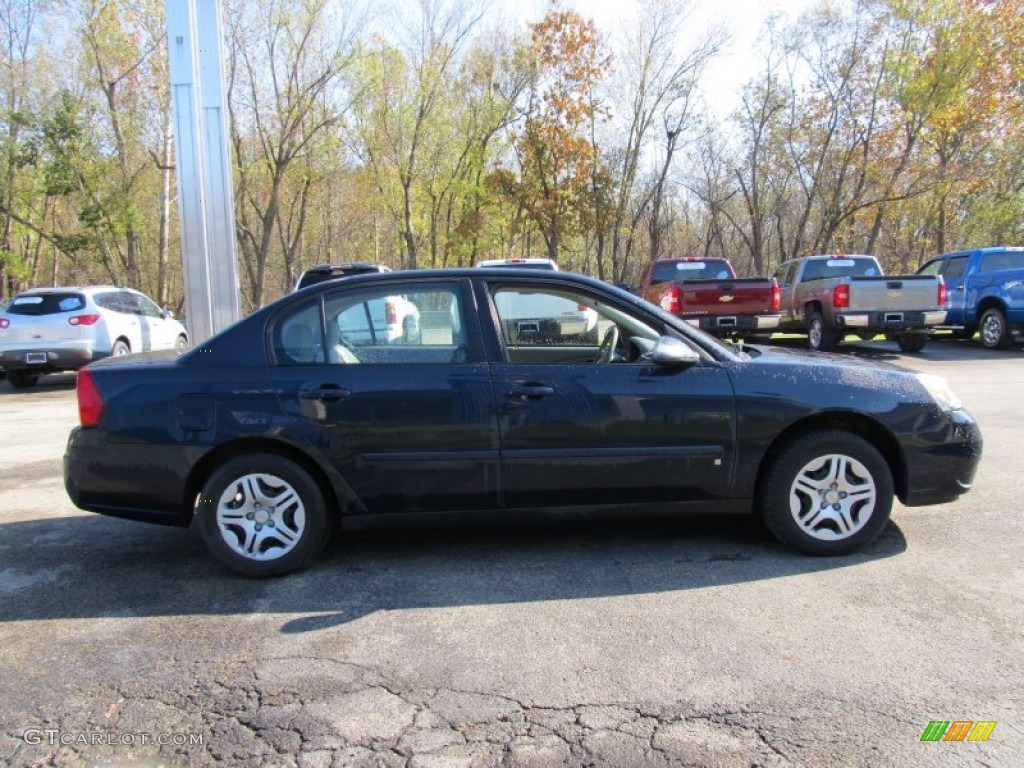 2007 Malibu LS Sedan - Dark Blue Metallic / Titanium Gray photo #4