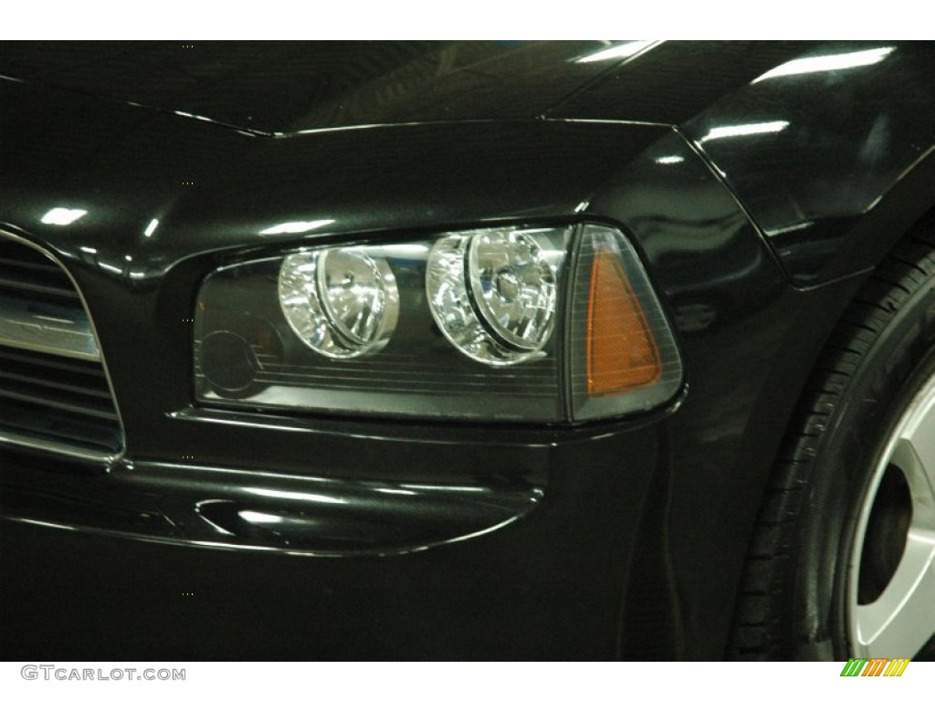 2010 Charger SXT - Brilliant Black Crystal Pearl / Dark Slate Gray photo #4