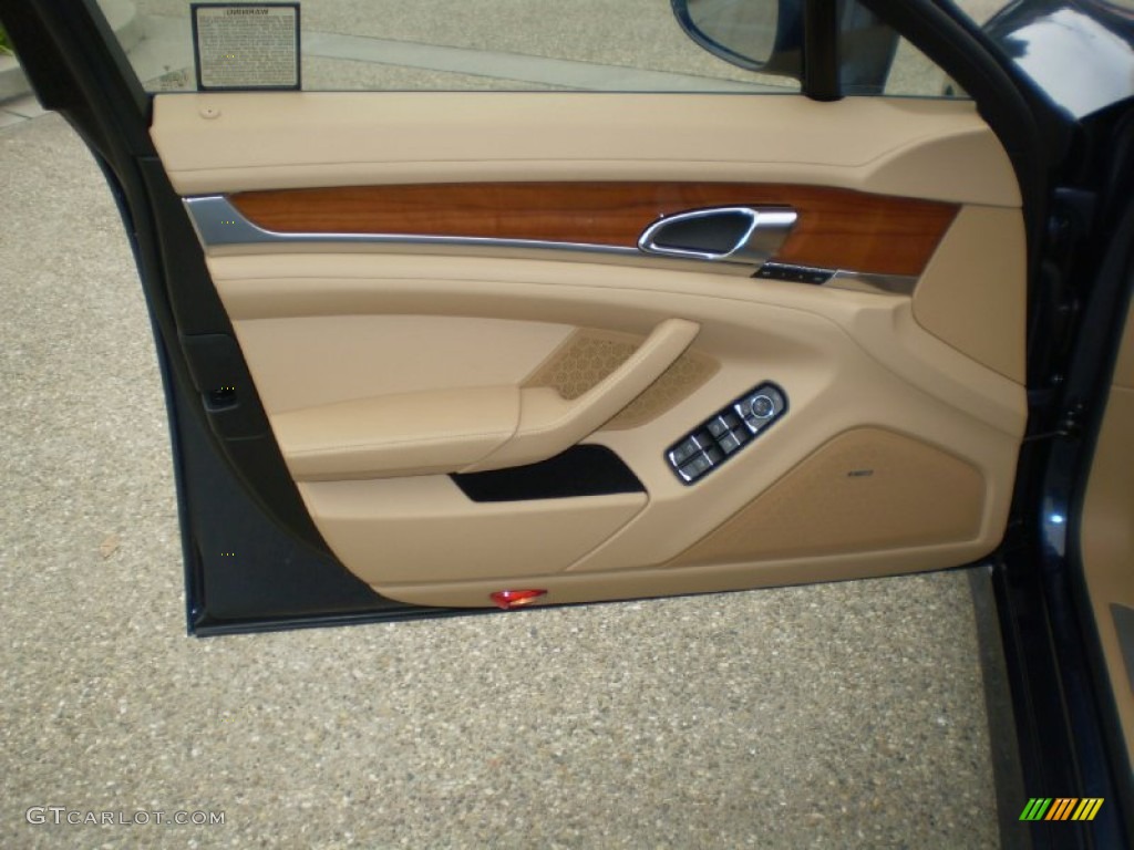 2012 Porsche Panamera V6 Luxor Beige Door Panel Photo #55681742