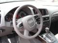 Light Gray 2012 Audi Q5 2.0 TFSI quattro Steering Wheel