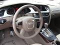 Cardamom Beige 2012 Audi A4 2.0T quattro Sedan Steering Wheel