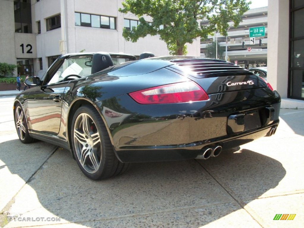 2007 911 Carrera 4S Cabriolet - Black / Black photo #4