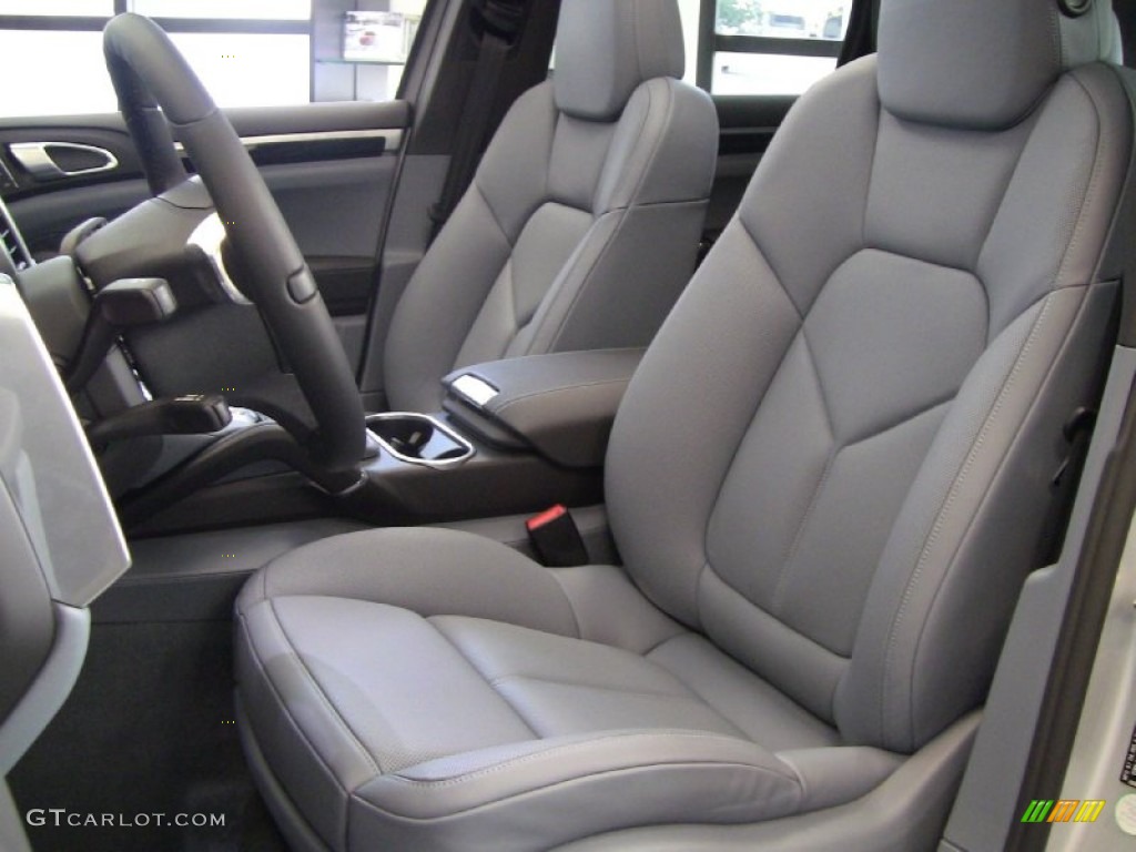 Platinum Grey Interior 2012 Porsche Cayenne S Photo #55685083