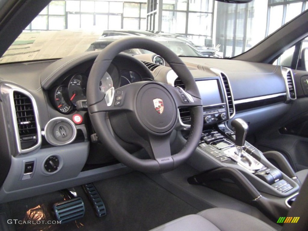 2012 Porsche Cayenne S Platinum Grey Dashboard Photo #55685101