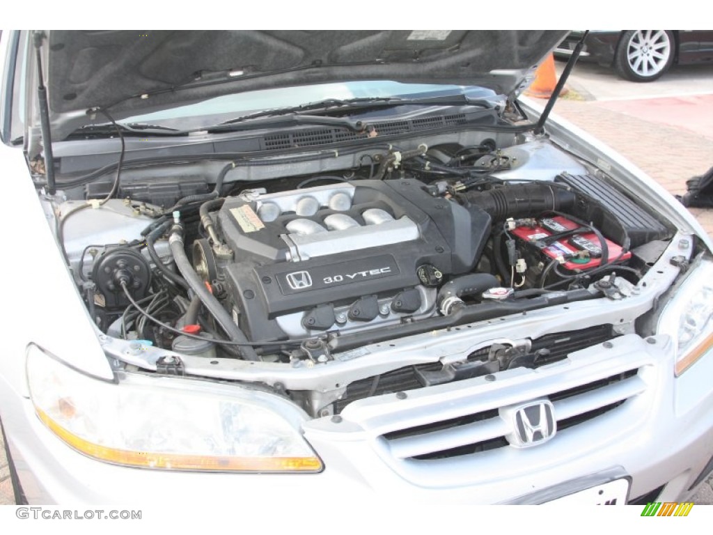 2002 Accord EX V6 Coupe - Satin Silver Metallic / Charcoal photo #35