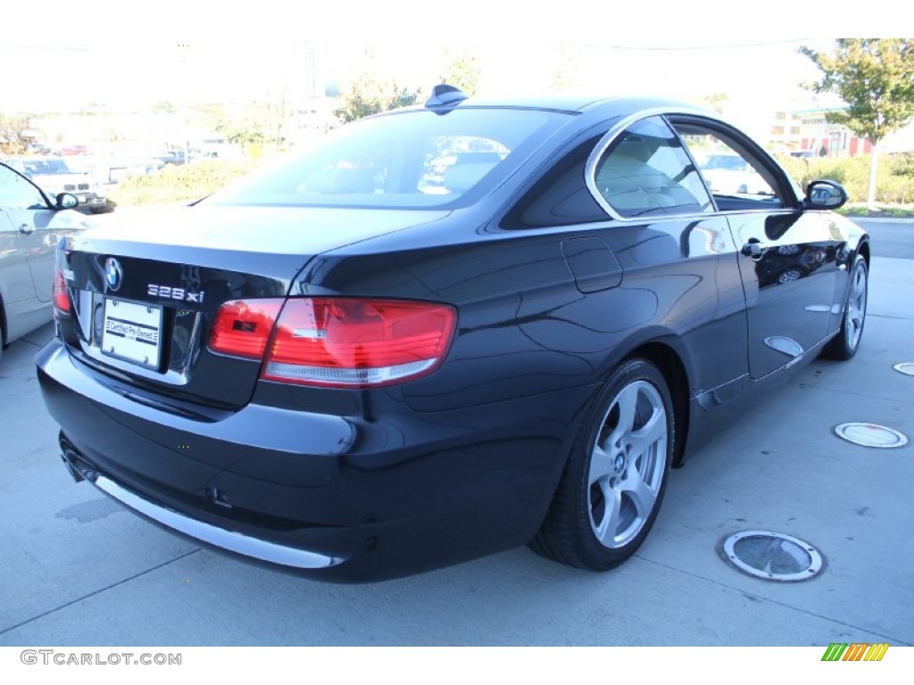 2008 3 Series 328xi Coupe - Black Sapphire Metallic / Cream Beige photo #6