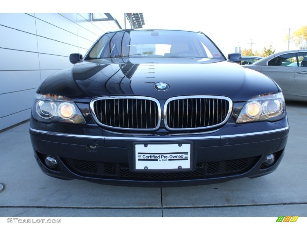 2008 7 Series 750Li Sedan - Monaco Blue Metallic / Beige photo #2